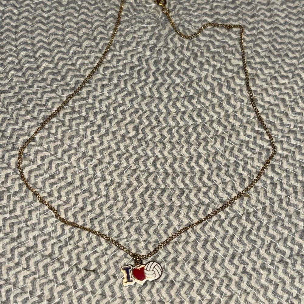 Necklace I Love Volleyball